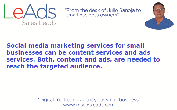 Social Media marketing services for small businesses
