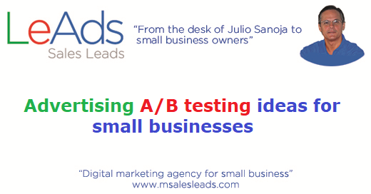 Digital Advertising A/B testing ideas for small businesses