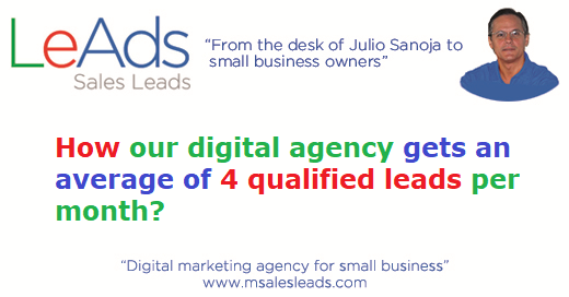 How our digital agency gets an average of 4 qualified leads per month