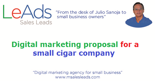 Digital Marketing Proposal For A Small Cigar Company