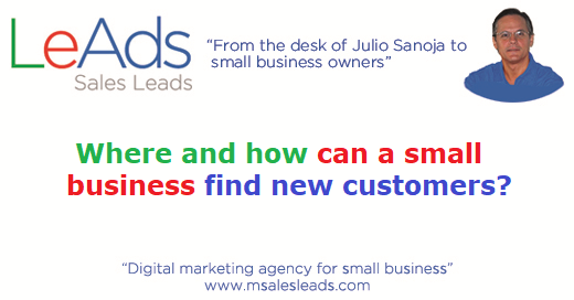 Where and how can a small business find new customers 