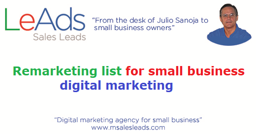 Remarketing List For Small Business Digital Marketing