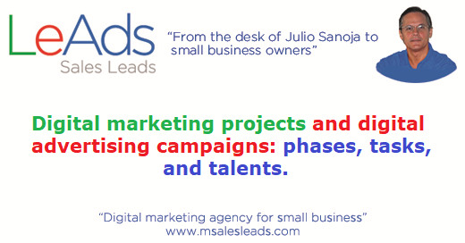 Digital Marketing Projects And Digital Advertising Campaigns Phases Tasks And Talents