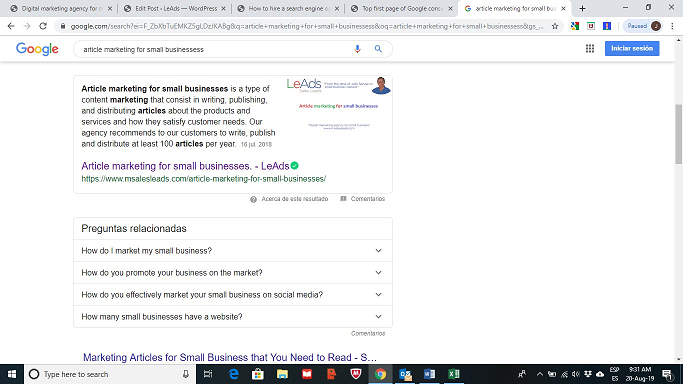 Featured Snipped Article Marketing For Small Businesses