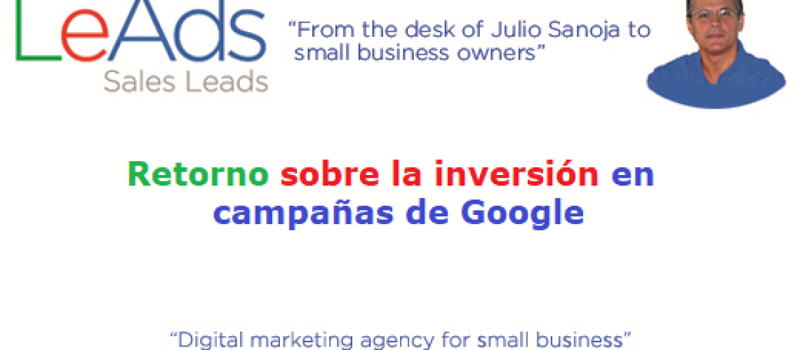 retorno sobre la inversión en campañas de Google